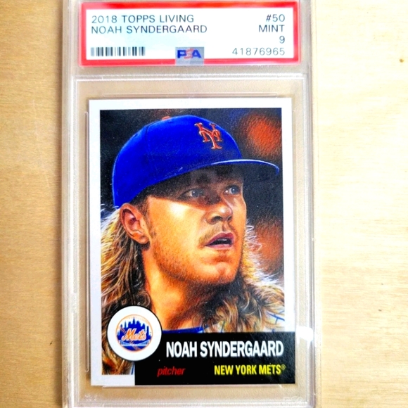 2018 Topps Living Set Noah Syndergaard PSA 9 GM/MT - Picture 3 of 4